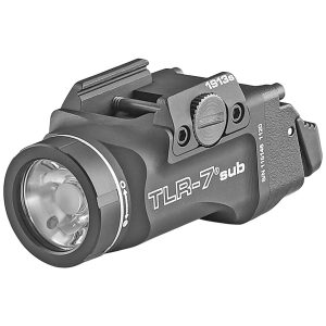 Streamlight TLR-7 Sub weaponlight, black, 500 lumens, for 1913 short rail models.