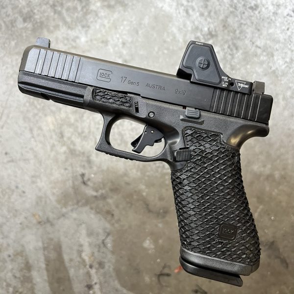 thumbnail image 2 of Tungsten Cerakote Aluminum RMR Cover Plate For Glock 17 19 26 Slides - Trijicon RMR Cut, LFA 2 of 4