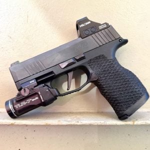Competition Series Sig P365X 9mm, with Razorback and Grip Heel Enhancement, Optic and Light. USED CONSIGNMENT Free shipping