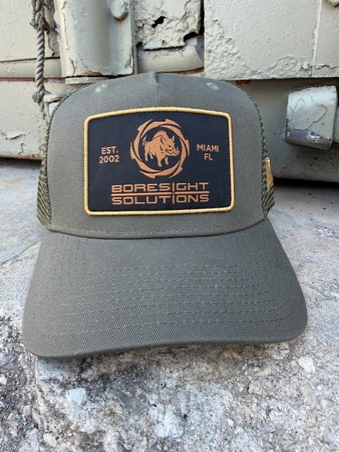 Boresight Solutions Trucker Hat, Green/Gold